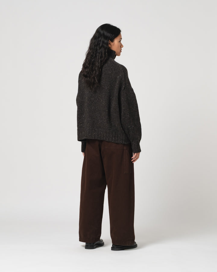 G.o.D Cornish Sweater Neppy Wool Asphalt