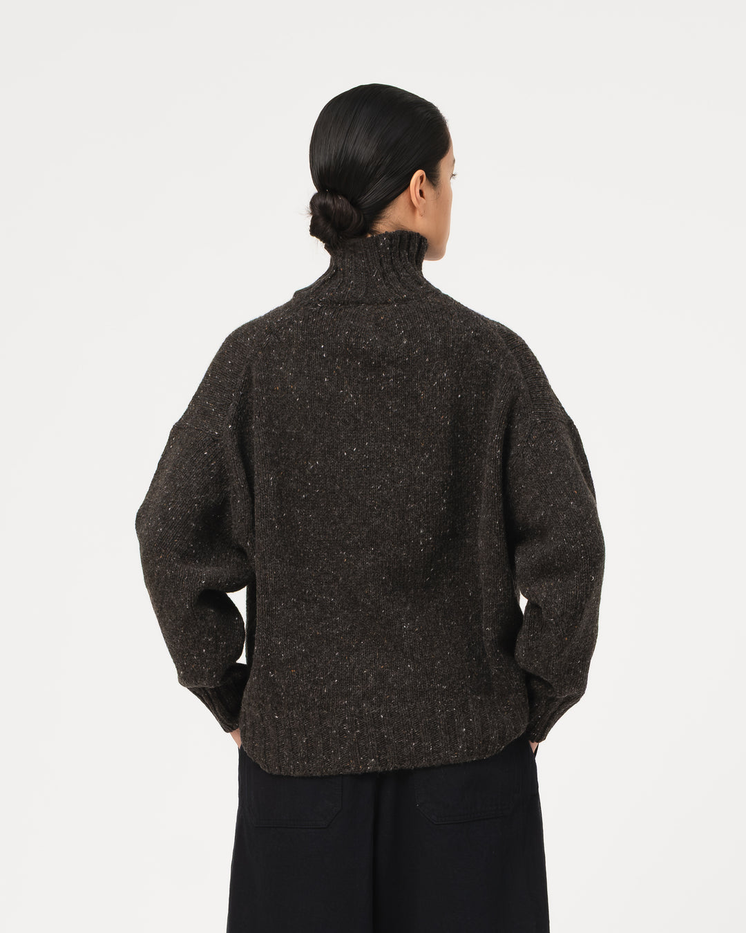 G.o.D Cornish Sweater Neppy Wool Asphalt