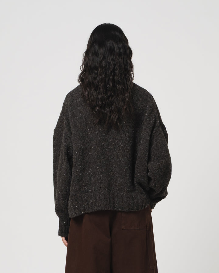 G.o.D Cornish Sweater Neppy Wool Asphalt