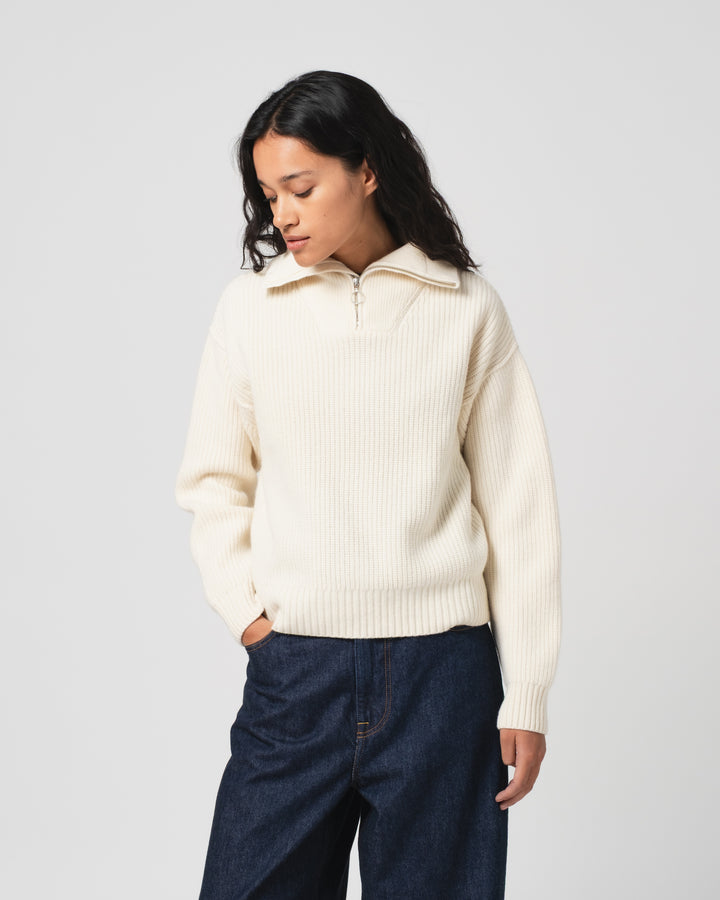 G.o.D Fly Deck Sweater Yarn Delta Off White