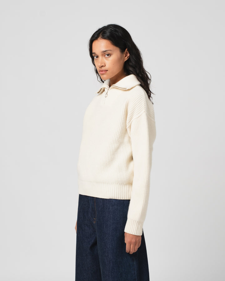 G.o.D Fly Deck Sweater Yarn Delta Off White