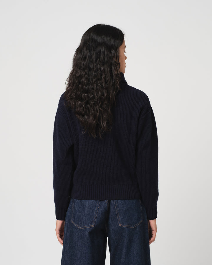 G.o.D Fly Deck Sweater Yarn Delta Navy