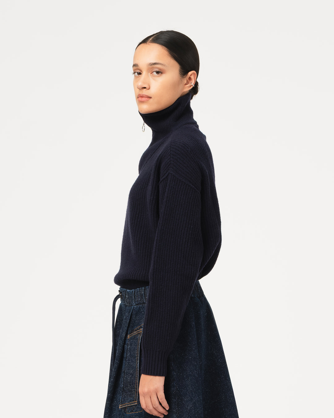 G.o.D Fly Deck Sweater Yarn Delta Navy