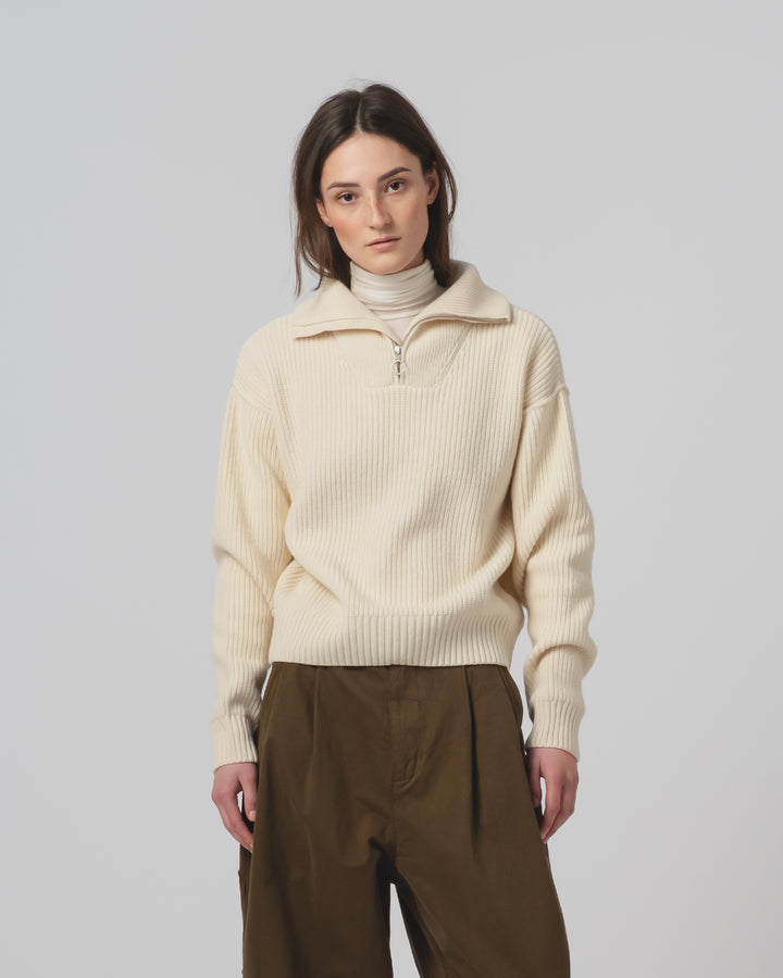 G.o.D Fly Deck Sweater Yarn Delta Off White