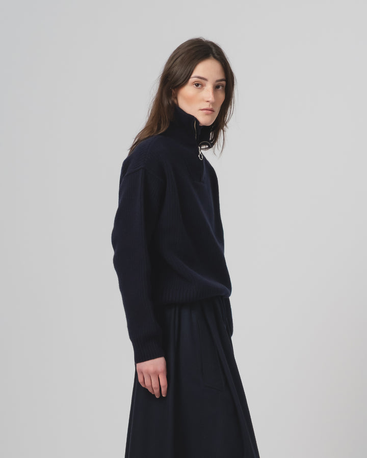 G.o.D Fly Deck Sweater Yarn Delta Navy