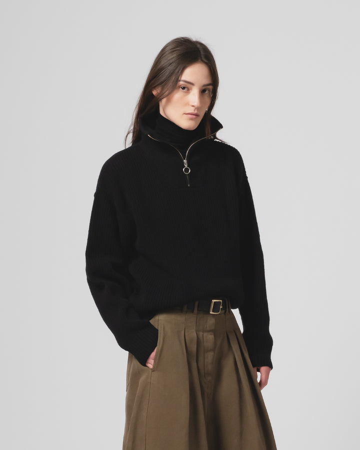 G.o.D Fly Deck Sweater Yarn Delta Black