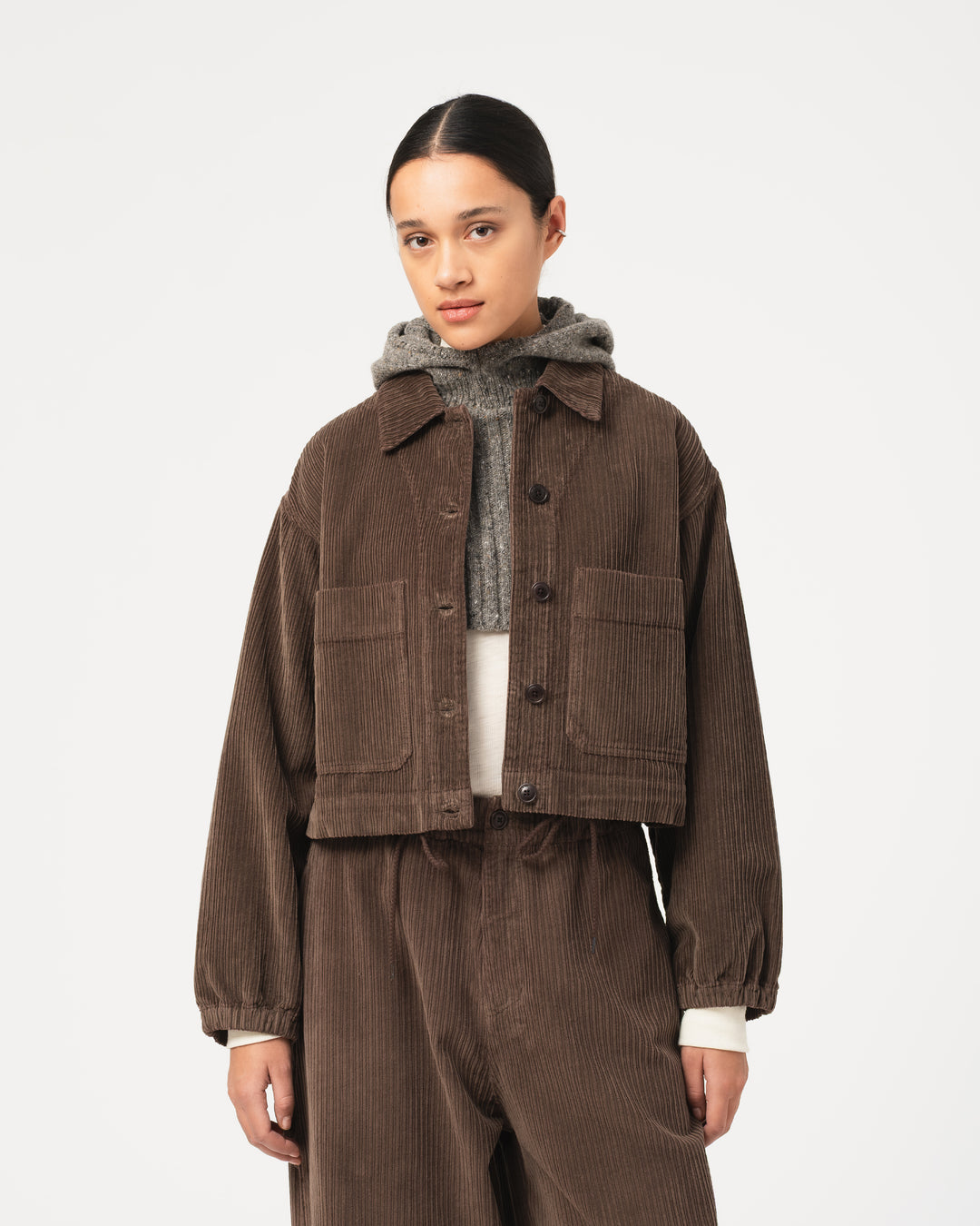 G.o.D Channel Hood Neppy Wool Drizzle
