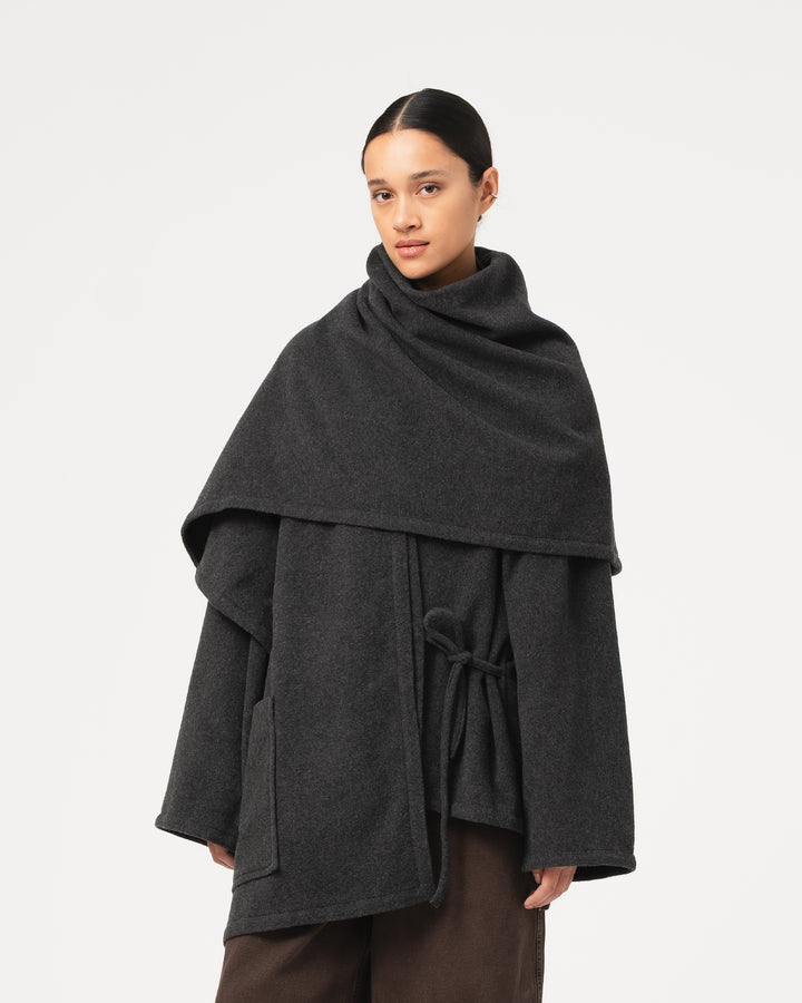 G.o.D Blanket Scarf Pachuca Wool Grey Melange