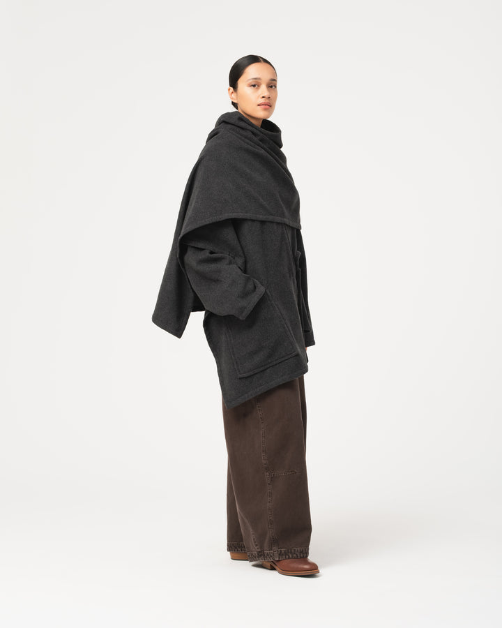 G.o.D Blanket Scarf Pachuca Wool Grey Melange