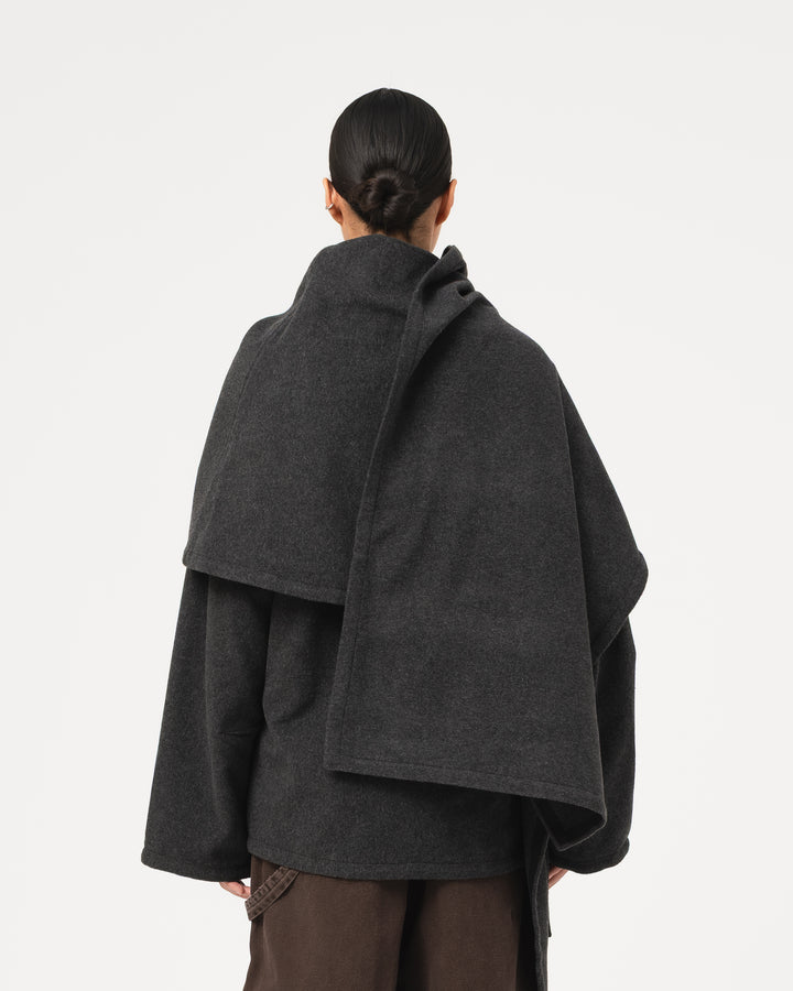 G.o.D Blanket Scarf Pachuca Wool Grey Melange
