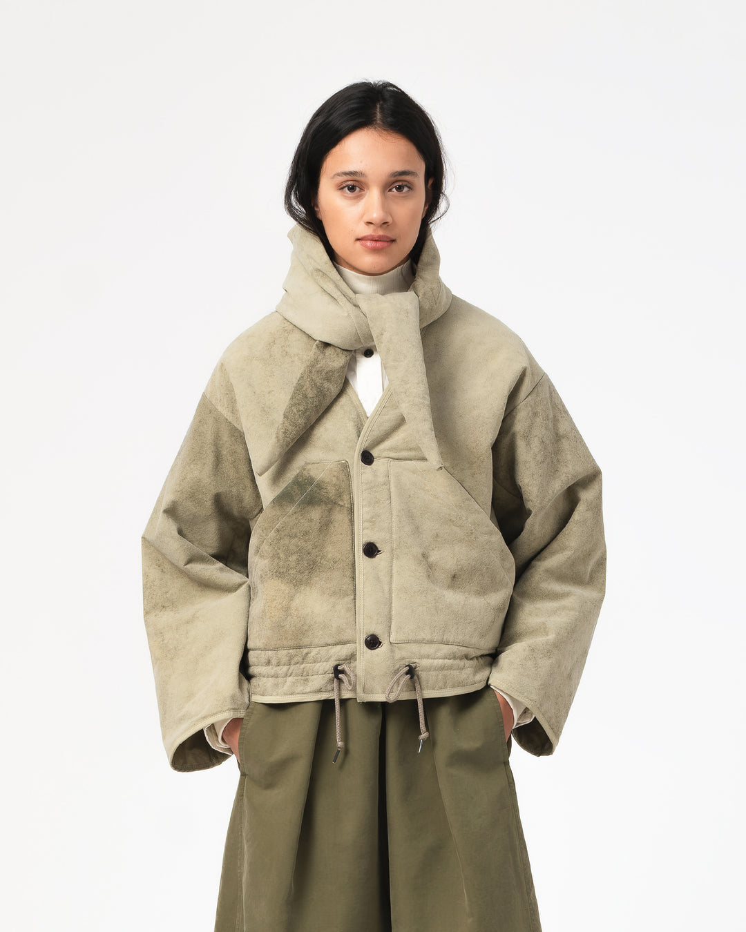 G.o.D Jackie Scarf Padded Cotton Avocado