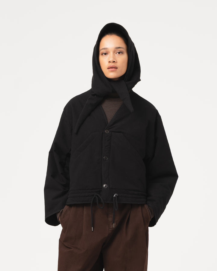 G.o.D Jackie Scarf Padded Cotton Black