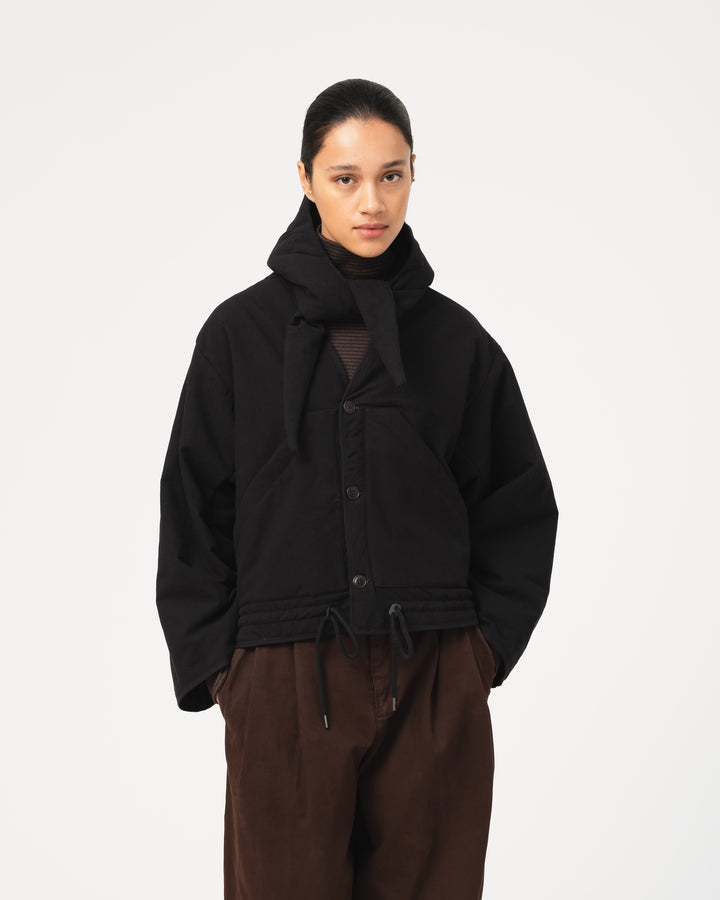 G.o.D Jackie Scarf Padded Cotton Black