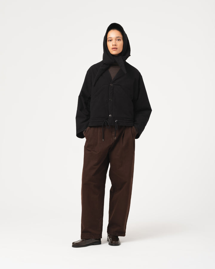 G.o.D Jackie Scarf Padded Cotton Black