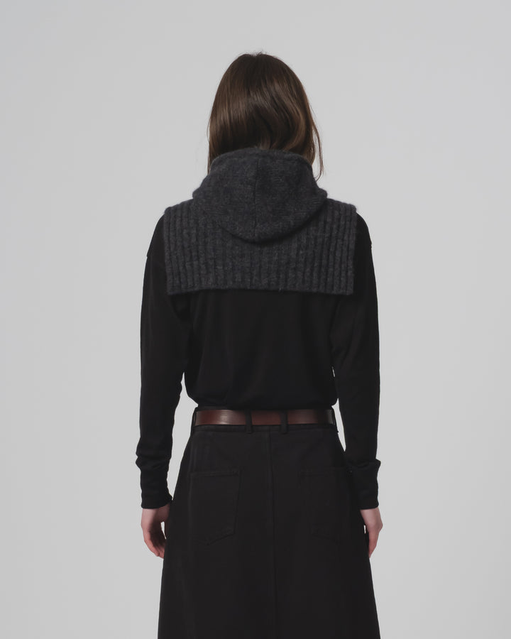 Aphrodite Hood Baby Alpaca Asphalt