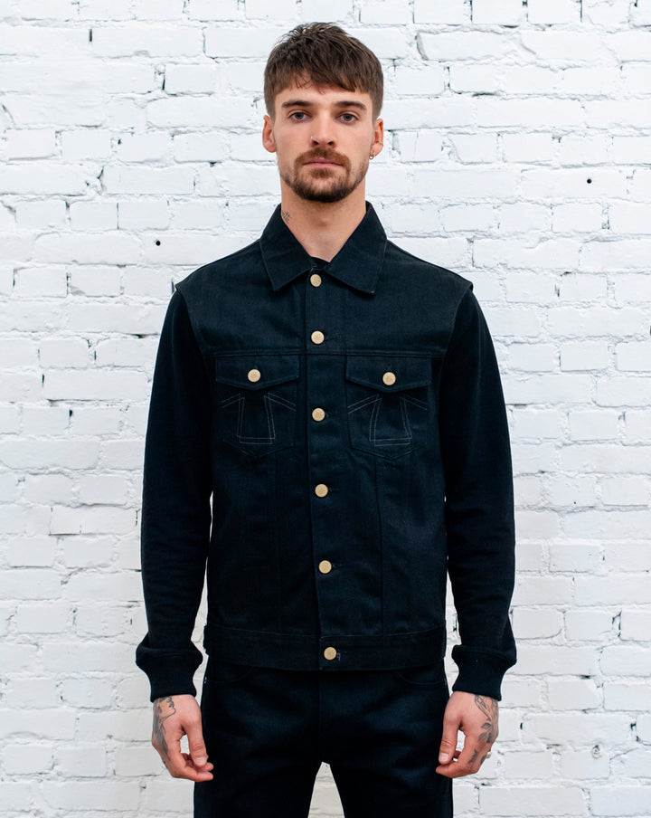 736 Sleeveless Jacket Black Denim