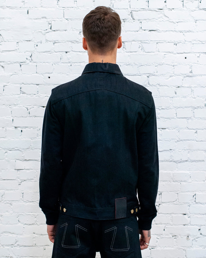 736 Sleeveless Jacket Black Denim