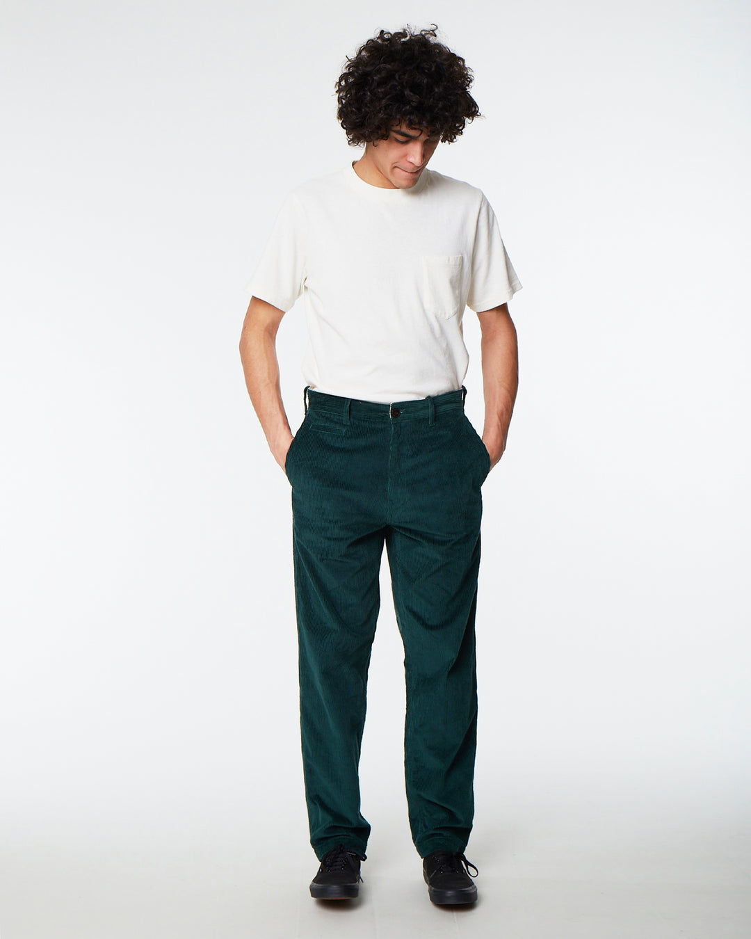 Service Chino 8W Cords Bottle Green