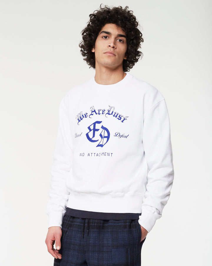 Crewneck We Are Dust American Fleece White
