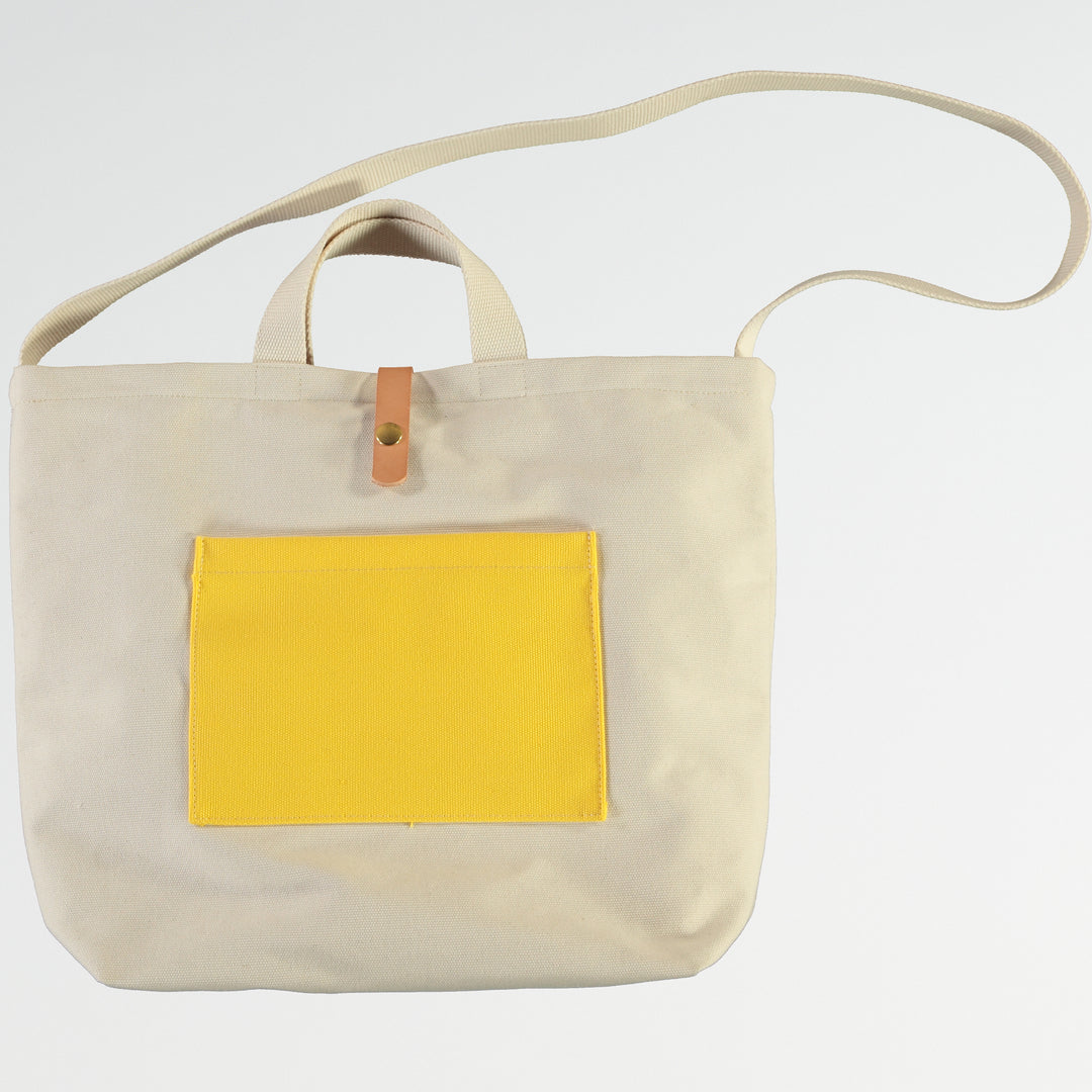Canvas Shopper Bag Medium White