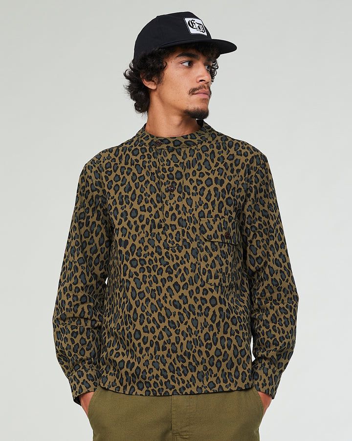 Kabul Shirt Cheetah Cotton Khaki