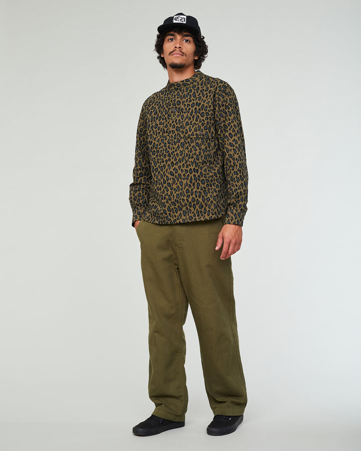 Kabul Shirt Cheetah Cotton Khaki