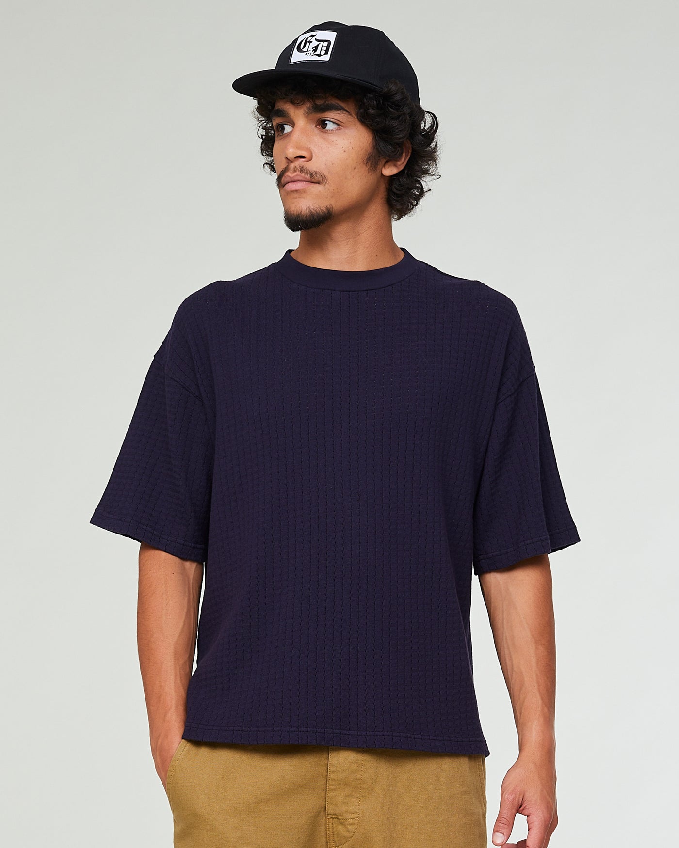 Big T Cotton Mesh Dark Navy