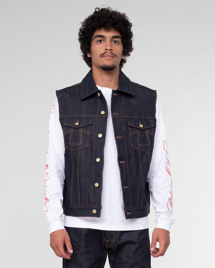 736 Sleeveless Jacket 13Oz Denim