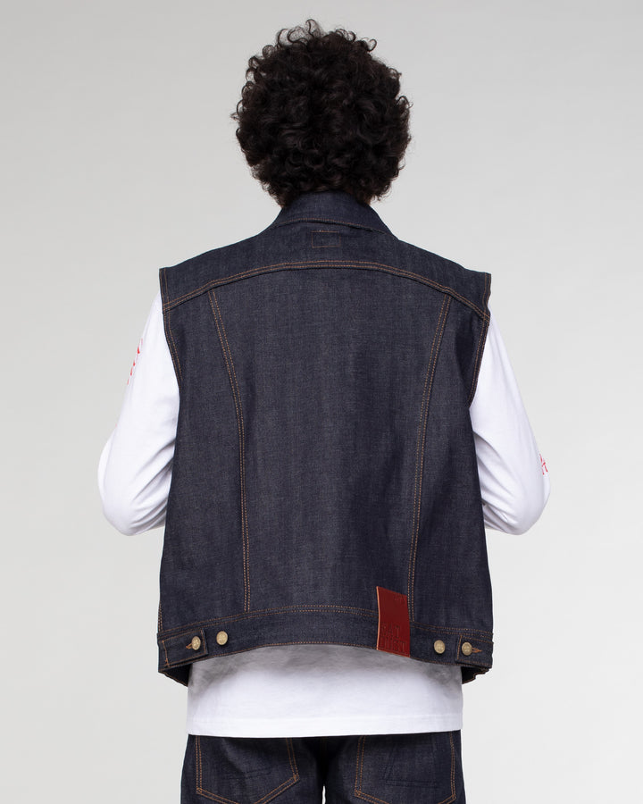 736 Sleeveless Jacket 13Oz Denim