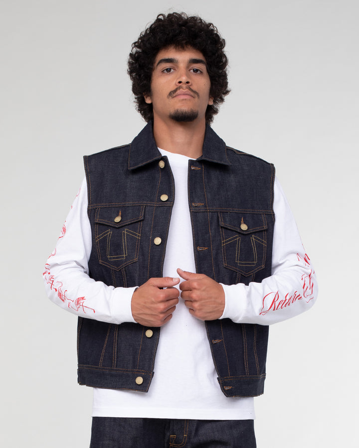 736 Sleeveless Jacket 13Oz Denim