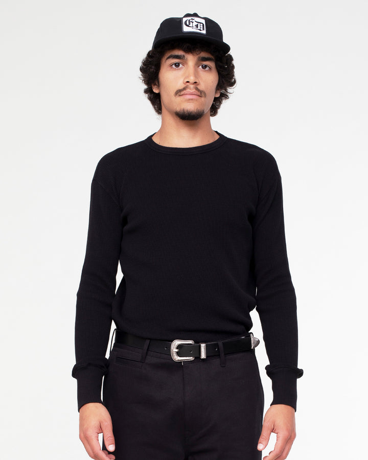 L/S Thermo Waffle T Jersey Black