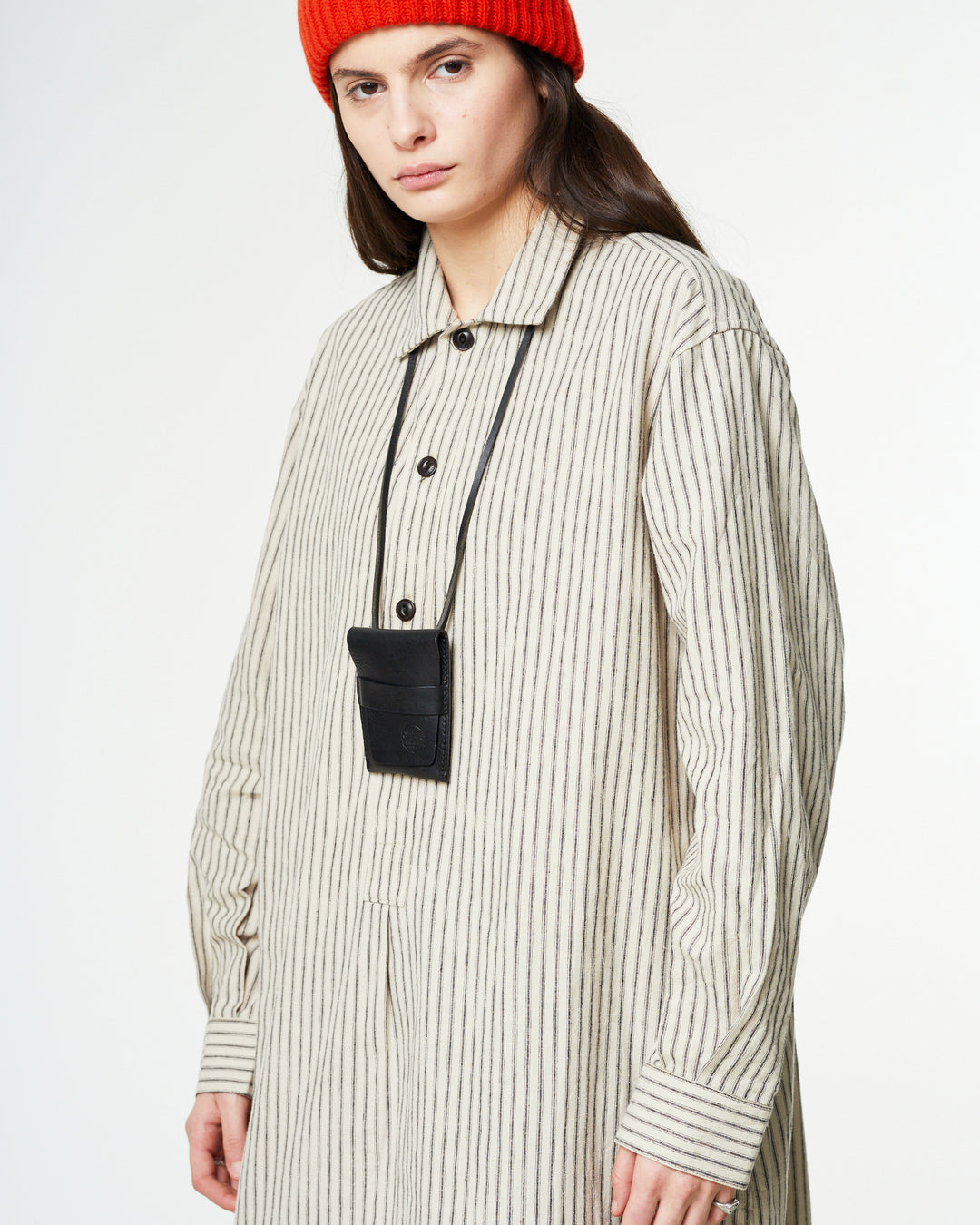 G.o.D Shirt Dress Dust Bowl Stripes Off White