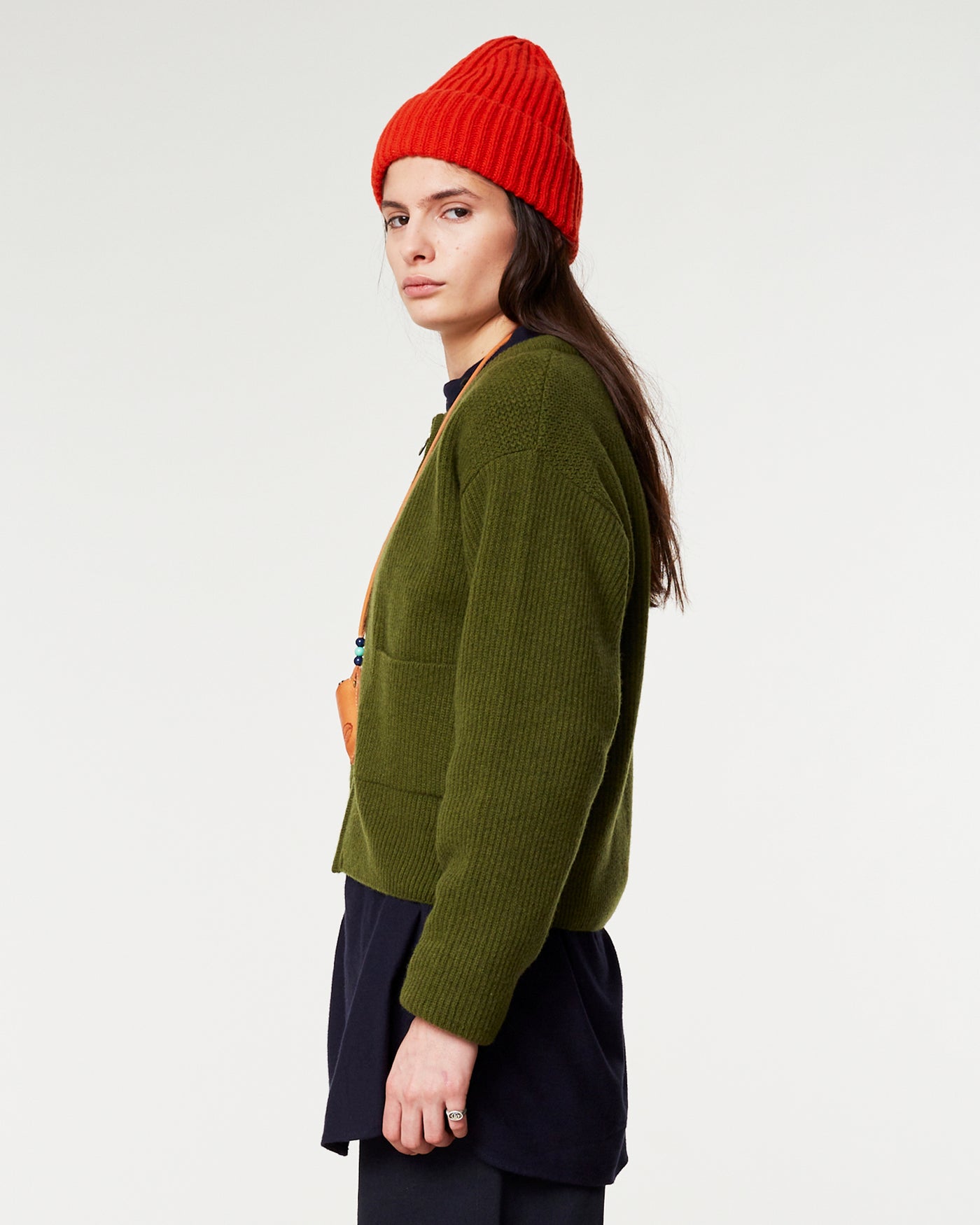 Wool Cashmere Beanie Orange